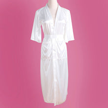 Long Red White Black Sexy SILK Kimono Dressing Gown Bath Robe Babydoll Lingerie Nightdress  EF8