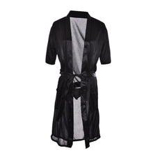 Long Red White Black Sexy SILK Kimono Dressing Gown Bath Robe Babydoll Lingerie Nightdress  EF8