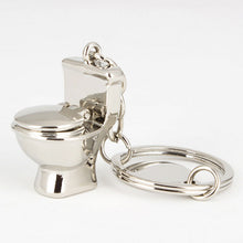 Lovely s Mini Toilet Key Ring Chain Classic 3D Keychain Bathroom Cute Creative Gift trinket  EF8