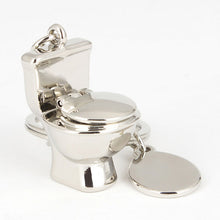 Lovely s Mini Toilet Key Ring Chain Classic 3D Keychain Bathroom Cute Creative Gift trinket  EF8