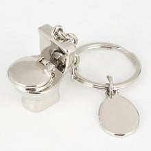 Lovely s Mini Toilet Key Ring Chain Classic 3D Keychain Bathroom Cute Creative Gift trinket  EF8