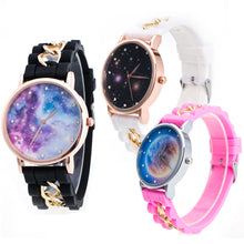 Lovely Kids Watches Star Sky Pattern Quartz Watch Children Students Girls Popular Ssilicone Strap Wristwatch Relogio Feminino EF8