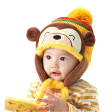Lovely kids baby Hat Fashion Warm Kid Baby Girl Boy Ear Thick Knit Beanie Cap Hat Baby Beanies Accessories EF8