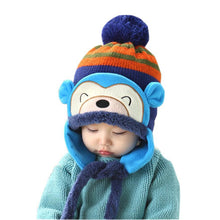 Lovely kids baby Hat Fashion Warm Kid Baby Girl Boy Ear Thick Knit Beanie Cap Hat Baby Beanies Accessories EF8