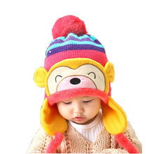 Lovely kids baby Hat Fashion Warm Kid Baby Girl Boy Ear Thick Knit Beanie Cap Hat Baby Beanies Accessories EF8