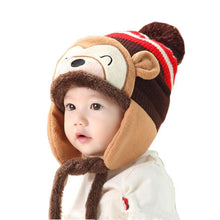 Lovely kids baby Hat Fashion Warm Kid Baby Girl Boy Ear Thick Knit Beanie Cap Hat Baby Beanies Accessories EF8