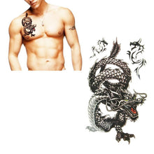 Low Stickers Metalic Tattoo Fashion black dragon waterproof tattoo stickers Type Beauty Body Art Temporary Tattoos EF8