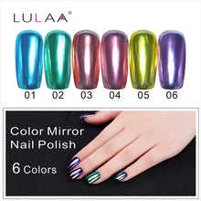 4pc / lot Mirror Effect Metal Multi-color Paint Topc oat Metal Nail Art Polish Woman Lady Makeup DIY Nail Art Tools Set EF8