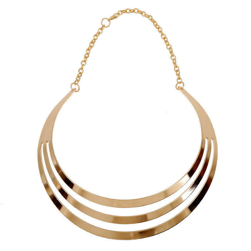 Luxury Choker Collar Necklace Party Necklace S Gold Silver Colors Women Multilayer Statement Punk Necklace Chain EF8