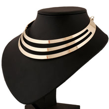 Luxury Choker Collar Necklace Party Necklace S Gold Silver Colors Women Multilayer Statement Punk Necklace Chain EF8