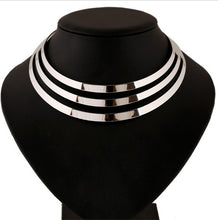 Luxury Choker Collar Necklace Party Necklace S Gold Silver Colors Women Multilayer Statement Punk Necklace Chain EF8