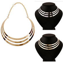 Luxury Choker Collar Necklace Party Necklace S Gold Silver Colors Women Multilayer Statement Punk Necklace Chain EF8