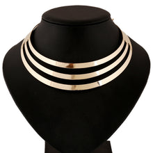 Luxury Choker Collar Necklace Party Necklace S Gold Silver Colors Women Multilayer Statement Punk Necklace Chain EF8