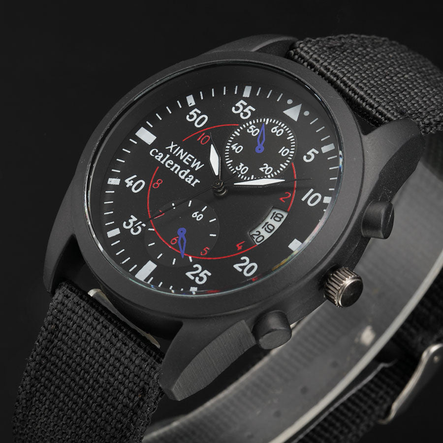 Luxury Fashion Mens Date Stainless Steel Quartz Analog Watches Wrist Watch EF8