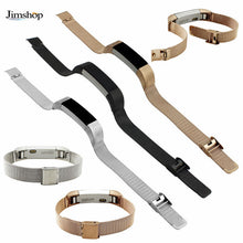 Luxury Gold/Sliver/Black Milanese Stainless Steel Watch Band Strap Bracelet Adjustable Closure For Fitbit Alta Tracker EF8