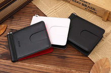 LuxuryRetro Mini Neutral Fold Leather Wallet Wallet Purse mens wallet Money Clip billetera hombre EF8