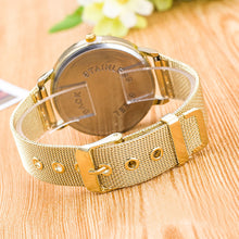 Luxury Mens Wristwatch Women Popular Gold Stainless Steel Band Crystal WristWatches Quartz Watch Bracelet Relogio EF8