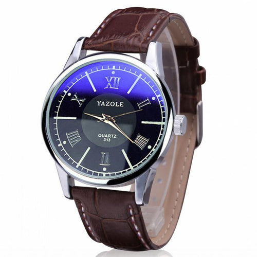 Luxury Leather Watches Men Waterproof Fashion Casual Sports Quartz Watch Dress Business Wrist Watch Hour for Men EF8