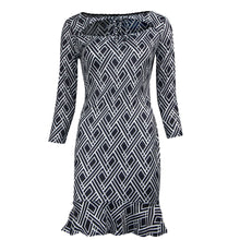 Luxury Women Vintage Dress Style Party Bodycon Slim Three Quarter Mini Dress Robe EF8