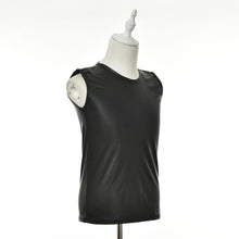 M L XL PU Leather O-neck Men Tank Tops Sexy Sleeveless Shirts Men Imitatiion Faux Leather Vest EF8