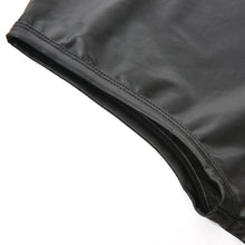 M L XL PU Leather O-neck Men Tank Tops Sexy Sleeveless Shirts Men Imitatiion Faux Leather Vest EF8