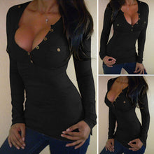 M-XL 4 colors V Neck Tops Blouses Casual Shirts For Women Vogue Long Sleeve Shirt EF8