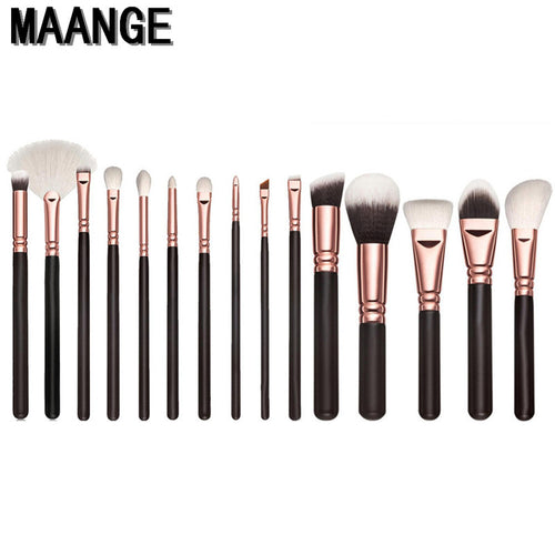 Makeup Brushes Set 15pc / Cosmetic Makeup Brush Brushes Set Foundation Powder Eyeshadow Blush Brush Kit Beauty Tools EF8