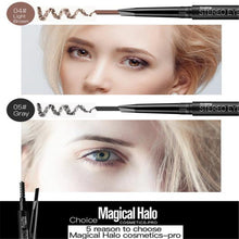 Magical HaloNatural Waterproof Long lasting Shadow Cosmetics Makeup Double Automatic Rotation Eyebrow Eyeliner Pencil Tool EF8