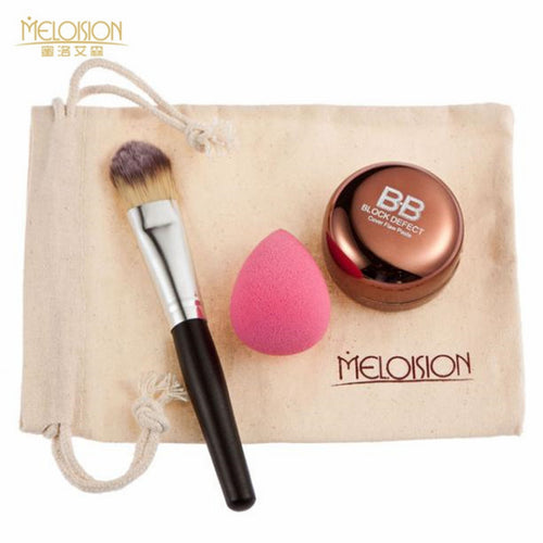 Makeup Brushes Set Make Up Brush Kit Meloision Color Concealer Powder Brush Puff Bag Super Combination Beauty Girl EF8