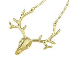 Maxi Necklace Gold   Antique Silver Deer Head Pendant Necklace For Women Necklace s  EF8
