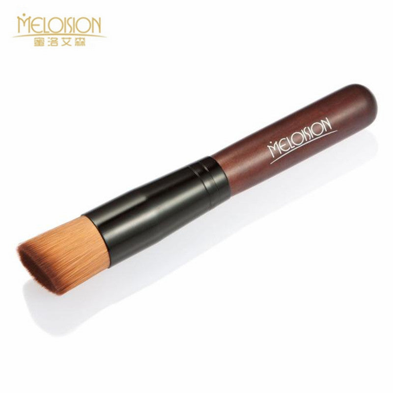 Meloision foundation brush high-grade original wooden handle Oblique head foundation makeup brush Tool Eyeliner Lip Brushes EF8