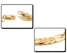 Men Jewelry Trendy 18K   Gold Plated 22 CM Thick Cuban Link Chain Bracelets Stamp Bracelet EF8