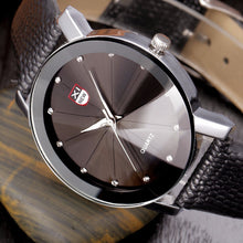 Men Luxury Stainless Steel Quartz Military Sport Leather Band Dial Wrist Watch EF8