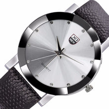 Men Luxury Stainless Steel Quartz Military Sport Leather Band Dial Wrist Watch EF8