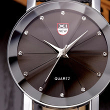 Men Luxury Stainless Steel Quartz Military Sport Leather Band Dial Wrist Watch EF8