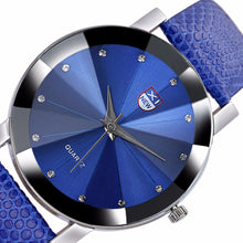 Men Luxury Stainless Steel Quartz Military Sport Leather Band Dial Wrist Watch EF8