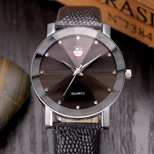 Men Luxury Stainless Steel Quartz Military Sport Leather Band Dial Wrist Watch EF8