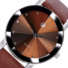 Men Luxury Stainless Steel Quartz Military Sport Leather Band Dial Wrist Watch EF8