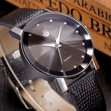 Men Luxury Stainless Steel Quartz Military Sport Leather Band Dial Wrist Watch EF8