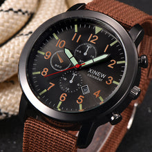 Men Luxury Watches XI Mens Military Quartz Army Watch Black Dial Date Luxury Sport Nylon Wrist Watch Relogio Masculino EF8