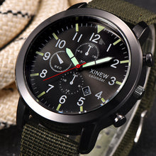 Men Luxury Watches XI Mens Military Quartz Army Watch Black Dial Date Luxury Sport Nylon Wrist Watch Relogio Masculino EF8