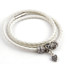 Men Retro Charm Bracelet Men Beads Chain Bangles Style Latest Popular 3 Laps Leather Bracelets EF8
