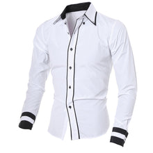 Men Shirt Fashion Men'S TopLong-Sleeved Shirt Camisa Masculina Casual SlimDress Shirts Plus Size M- XXL EF8