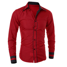 Men Shirt Fashion Men'S TopLong-Sleeved Shirt Camisa Masculina Casual SlimDress Shirts Plus Size M- XXL EF8