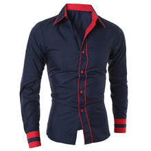 Men Shirt Fashion Men'S TopLong-Sleeved Shirt Camisa Masculina Casual SlimDress Shirts Plus Size M- XXL EF8