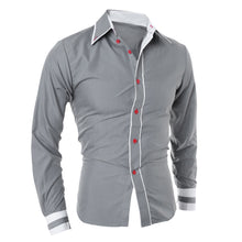 Men Shirt Fashion Men'S TopLong-Sleeved Shirt Camisa Masculina Casual SlimDress Shirts Plus Size M- XXL EF8