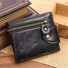 Men Wallet Coin Wallet Small Clutches Men's Purse Men Leather Card Cash Receipt Holder Eagle Pattern Horizontal Wallet EF8