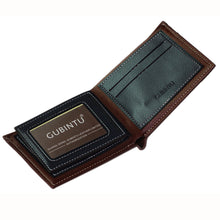 Men Wallets leather Bifold purse with coin pocket black brwon wallet Men Card Cash Holder bag multifunction EF8