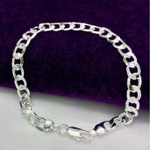 Men's 8MM Chain Bracelet Women's DIY Jewelry Sliver Plated Lobster Clasp Link Bracelets EF8
