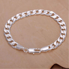 Men's 8MM Chain Bracelet Women's DIY Jewelry Sliver Plated Lobster Clasp Link Bracelets EF8